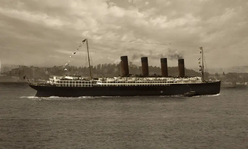 Lusitania Arrival